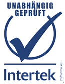 Logo Intertek unabhängig geprüfte Qualität